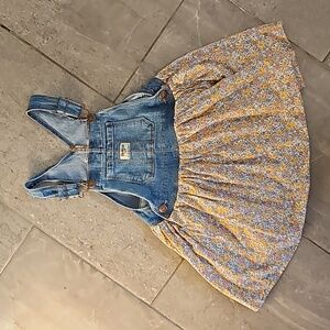 Girls Oshkosh Denim Jumper Dress 5T